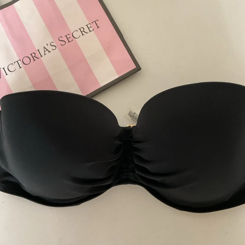 Victorias Secret Black Strapless Bikini Top Size  36DD NWOT